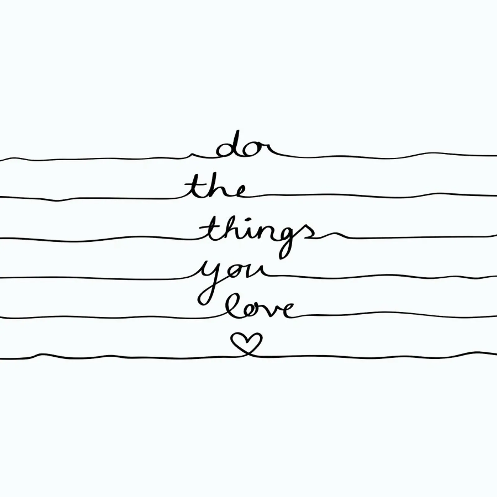 Do The Things You Love poster con telaio in legno da Mareike Böhmer