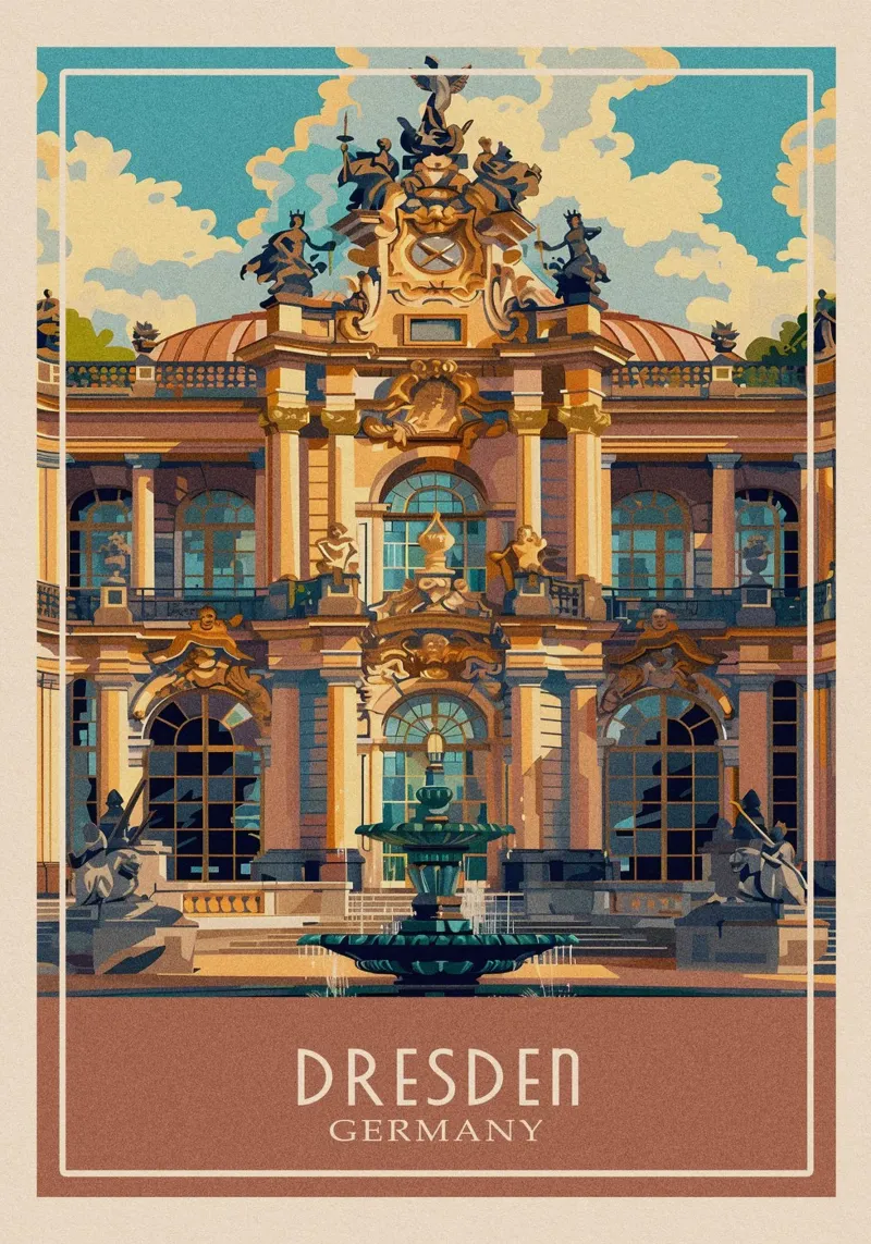 Dresden Germany pellicola backlit da Travelstudio