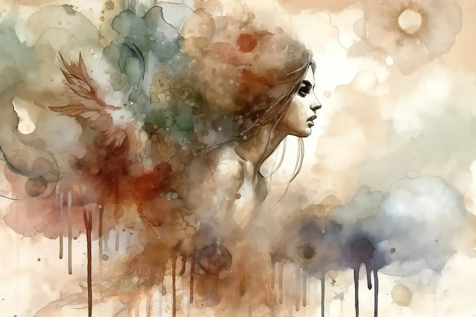 Abstracte Muze canvas met Baklijst van Chromatic Fusion Studio