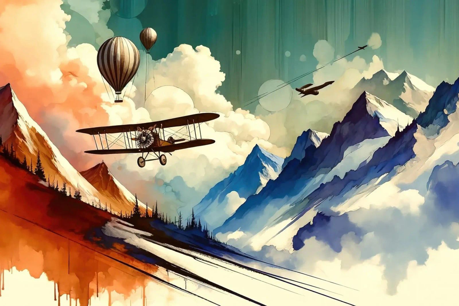 Aerial Adventure Bliss poster by Chromatic Fusion Studio