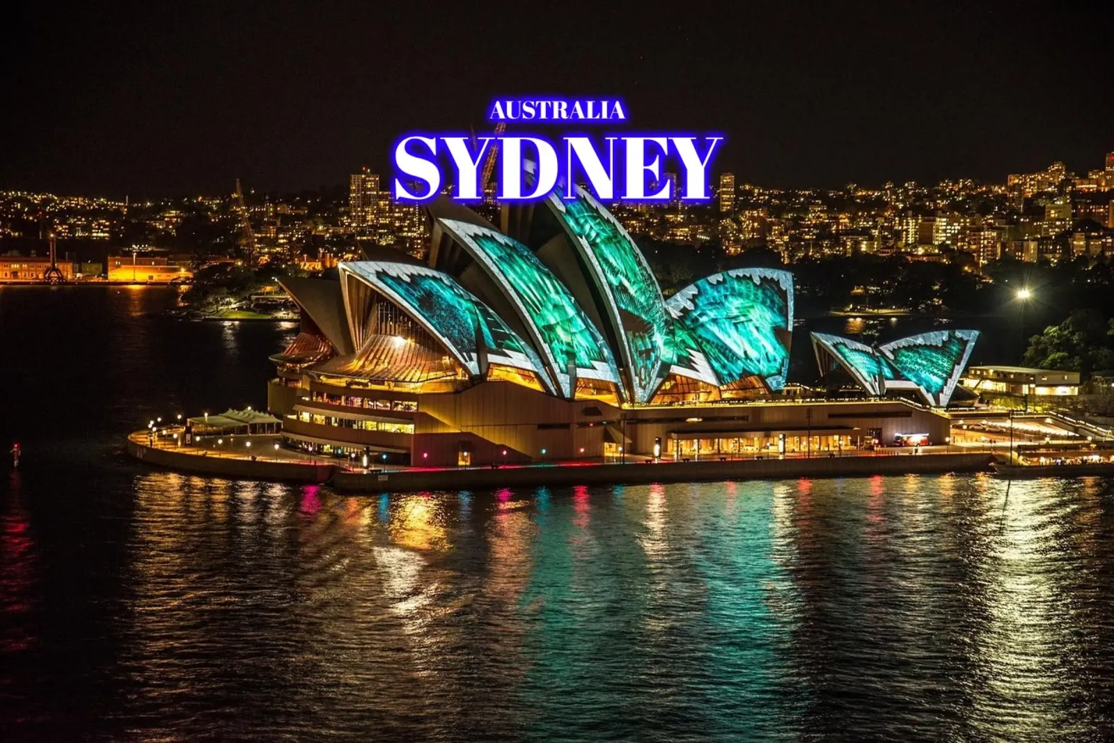 Sydney di notte - Australia poster con telaio in plastica da surfer28