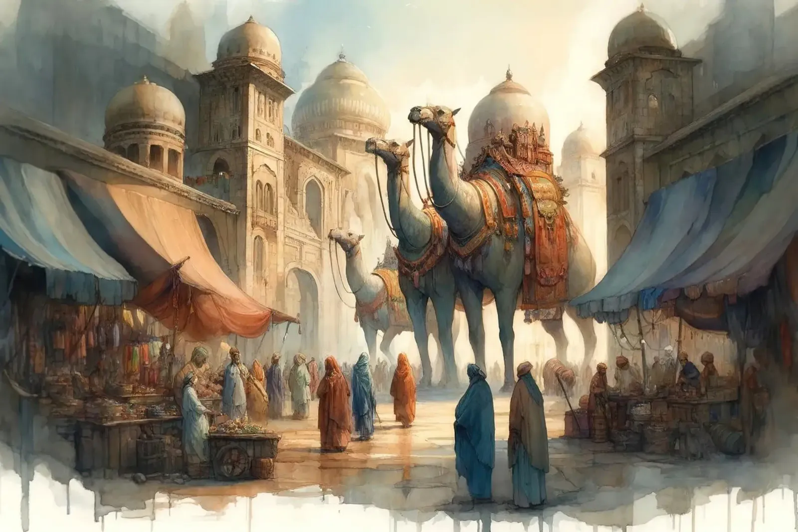 Ancient Marketplace Rhythms and Beasts hahnemühle by Chromatic Fusion Studio