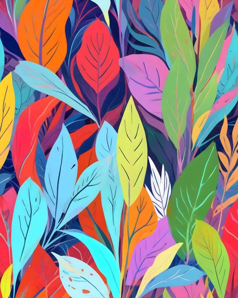 Psychedelic Forest Nature Botanical Jungle Maximalist canvas by 83oranges