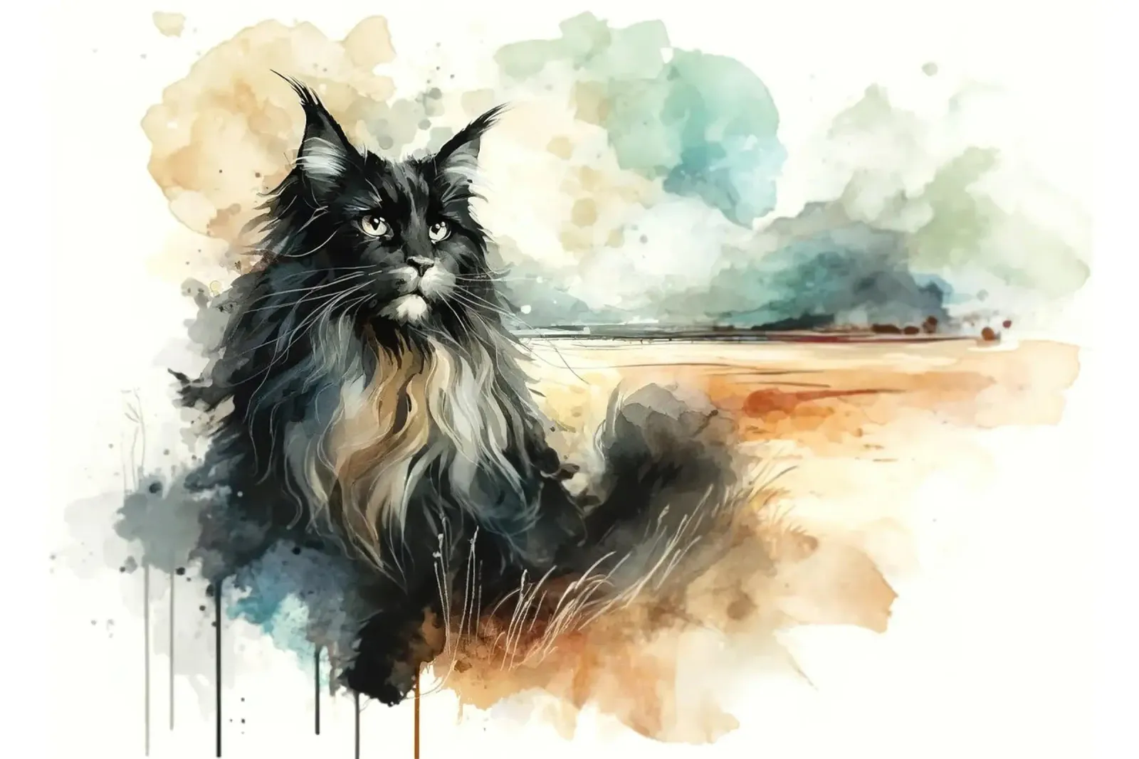 Paesaggio artistico felino pellicola backlit da Chromatic Fusion Studio