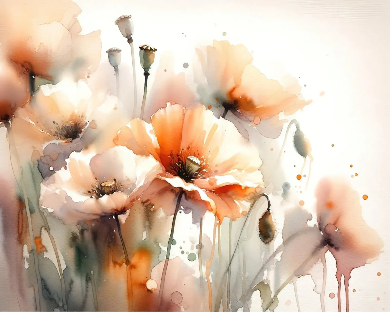 Blozende klaprozentuin acryl van Chromatic Fusion Studio