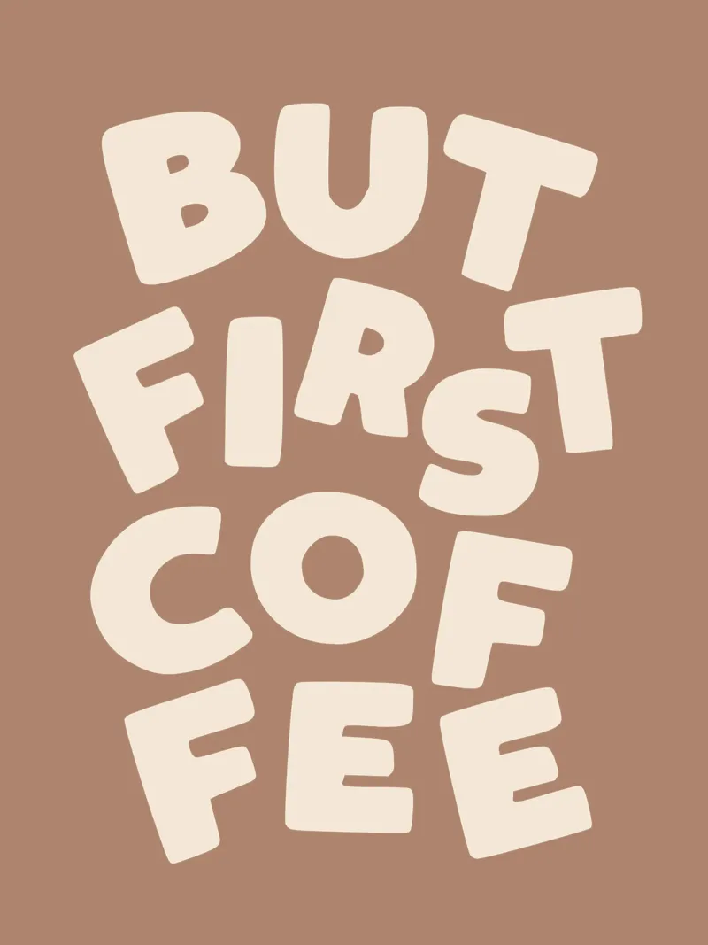 Ma prima il caffè Disegnato a mano Tipografia Decorazione per la cucina plexiglass da THE MOTIVATED TYPE