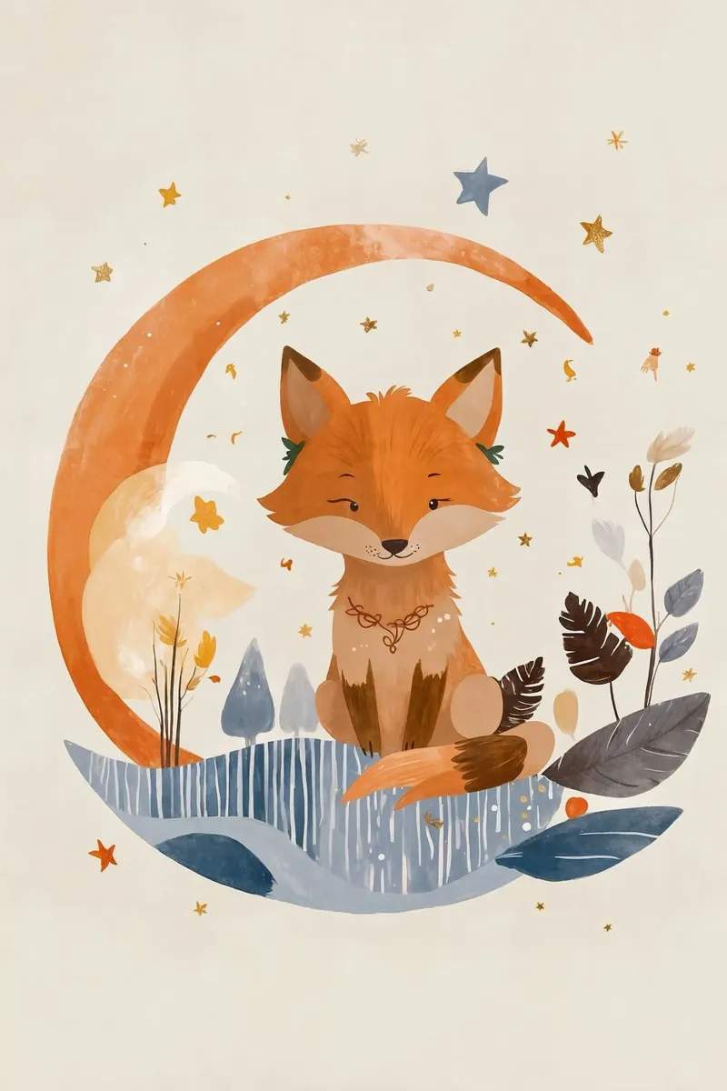 Piccola volpe, grandi sogni poster da KidzStudio