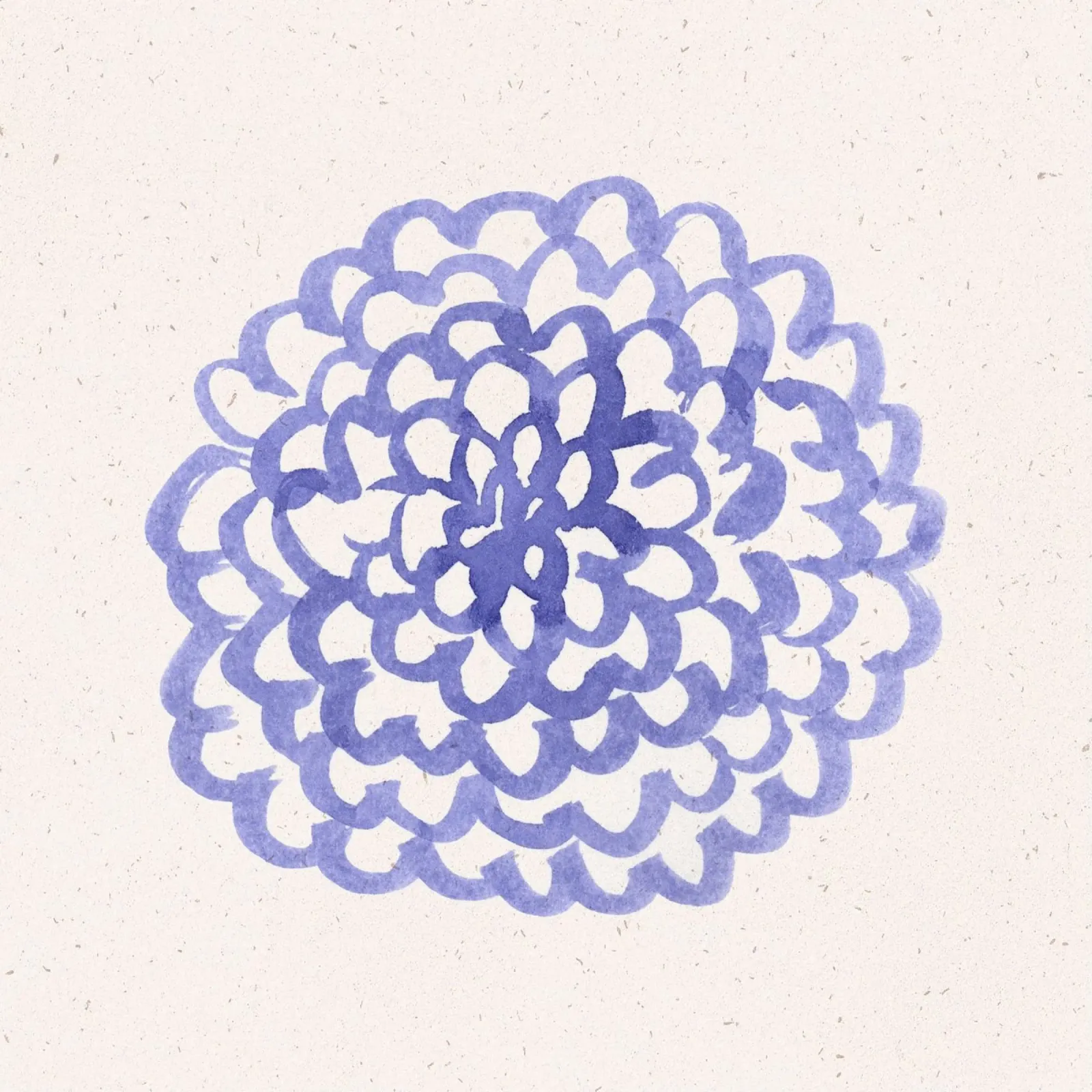 Blue Blooms 02 carta hahnemühle da Leaflover
