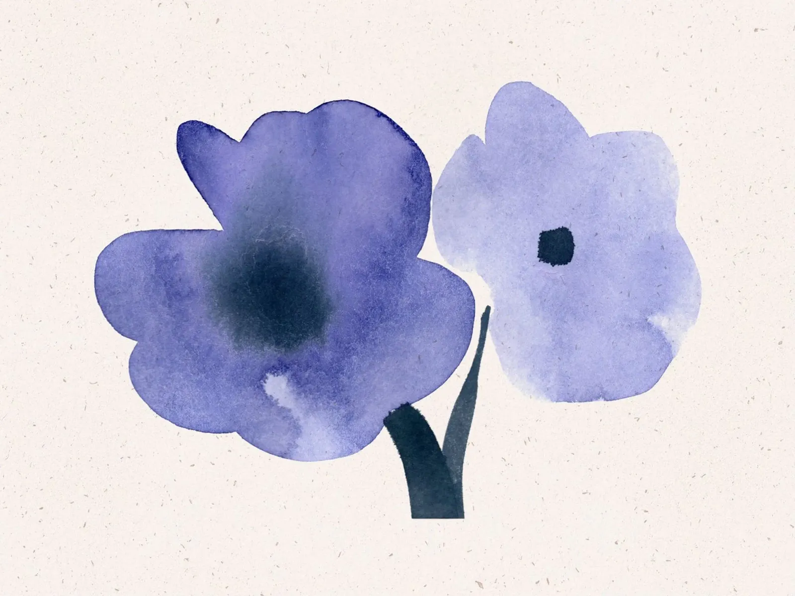 Blue Blooms 04 carta hahnemühle da Leaflover