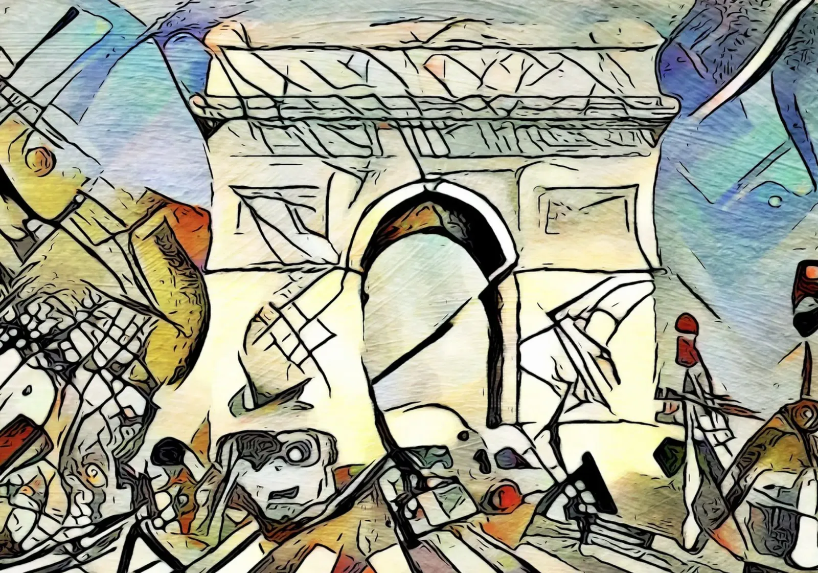 Kandinsky trifft Paris #1 pellicola backlit da ZAMART