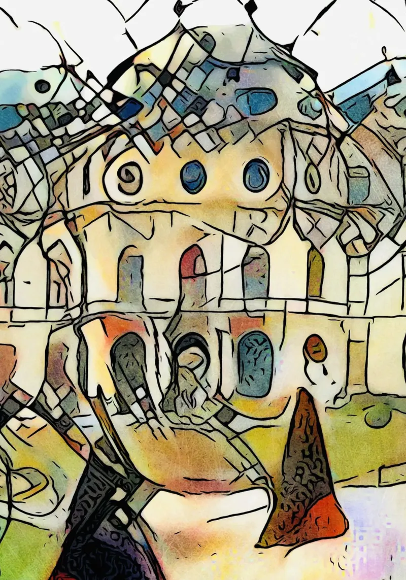 Kandinsky trifft Schloss Belvedere, Wien #1 pellicola backlit da ZAMART