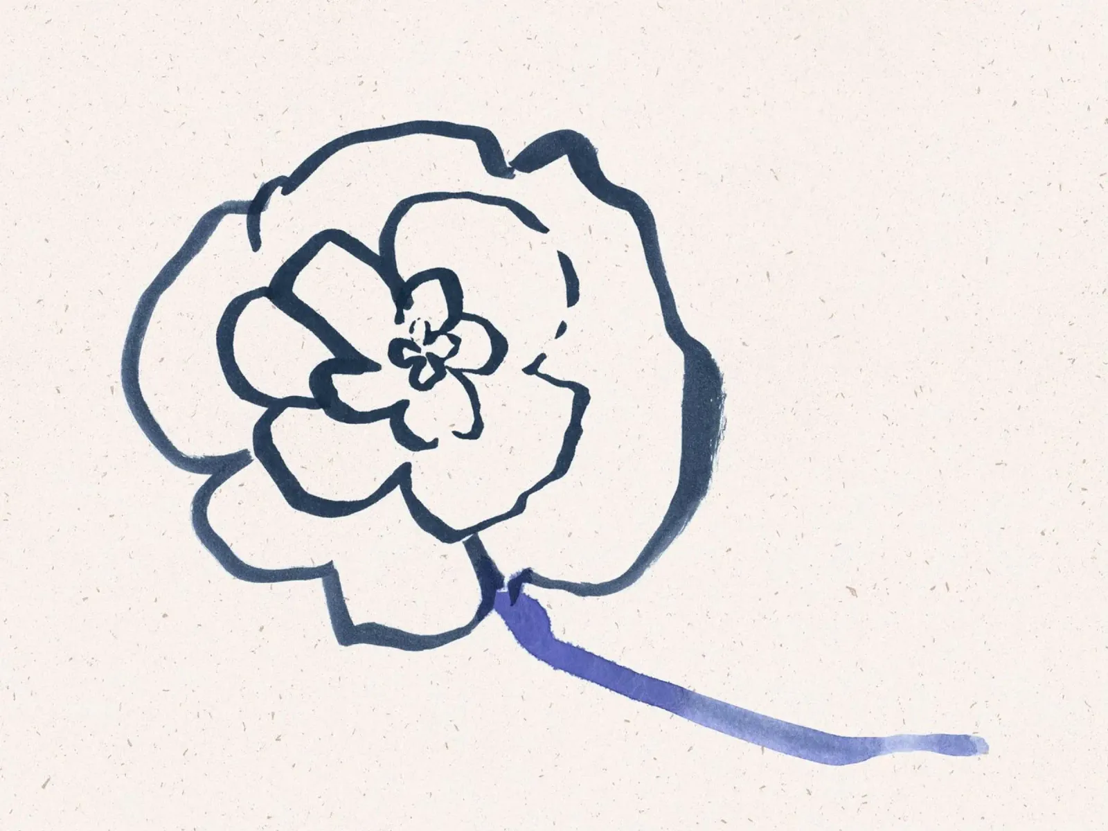 Blue Blooms 07 carta hahnemühle da Leaflover