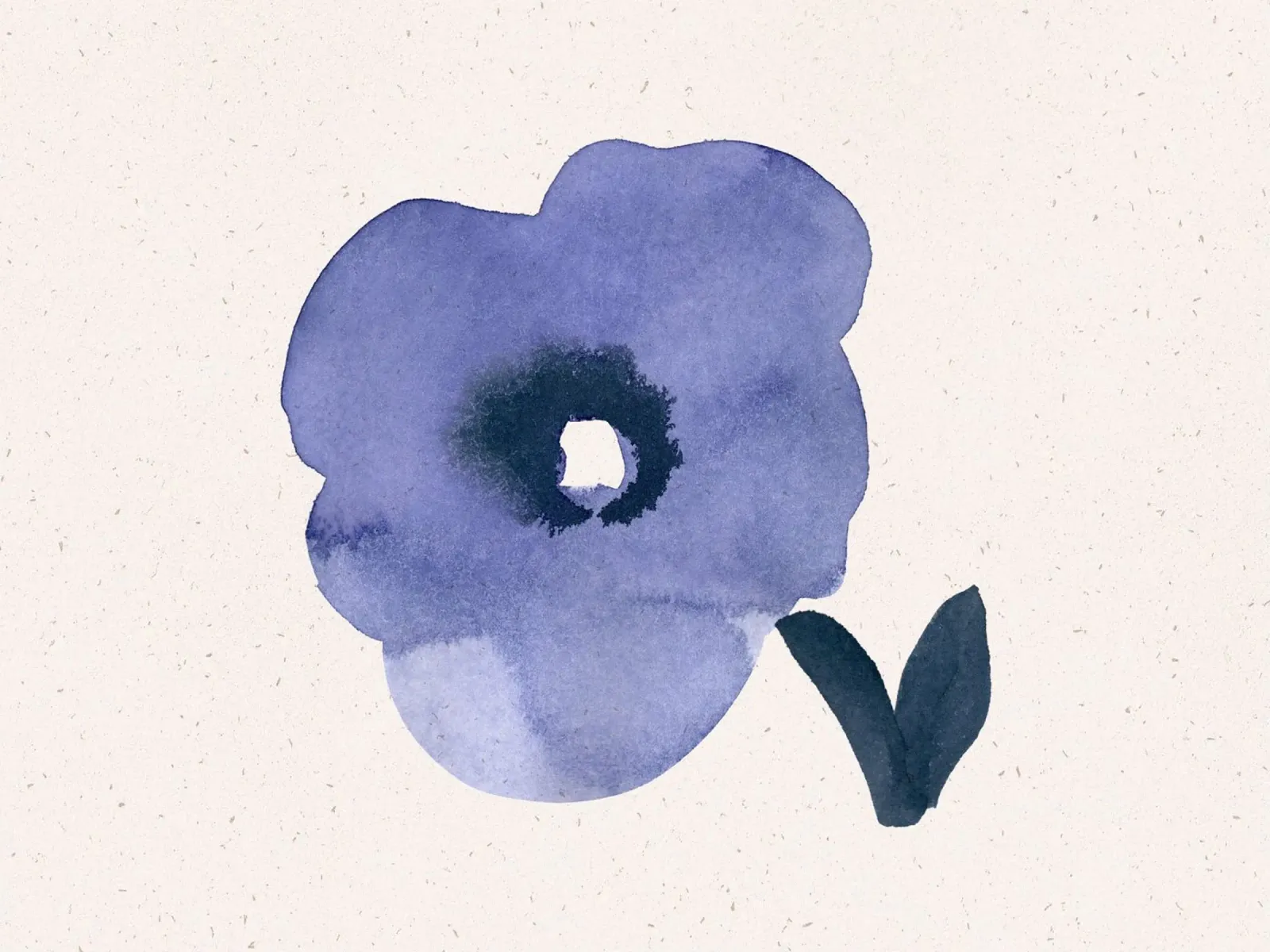 Blue Blooms 09 carta hahnemühle da Leaflover
