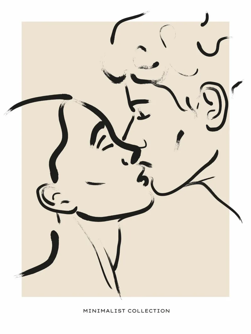 Pure Contour No 10 poster con telaio in alluminio da treechild