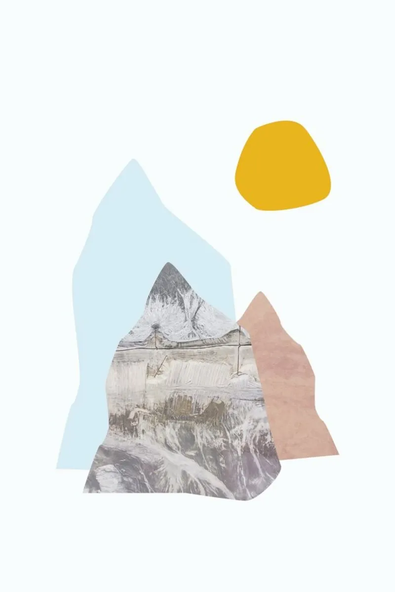 Abstract Mountains carta hahnemühle da petiteCAPS