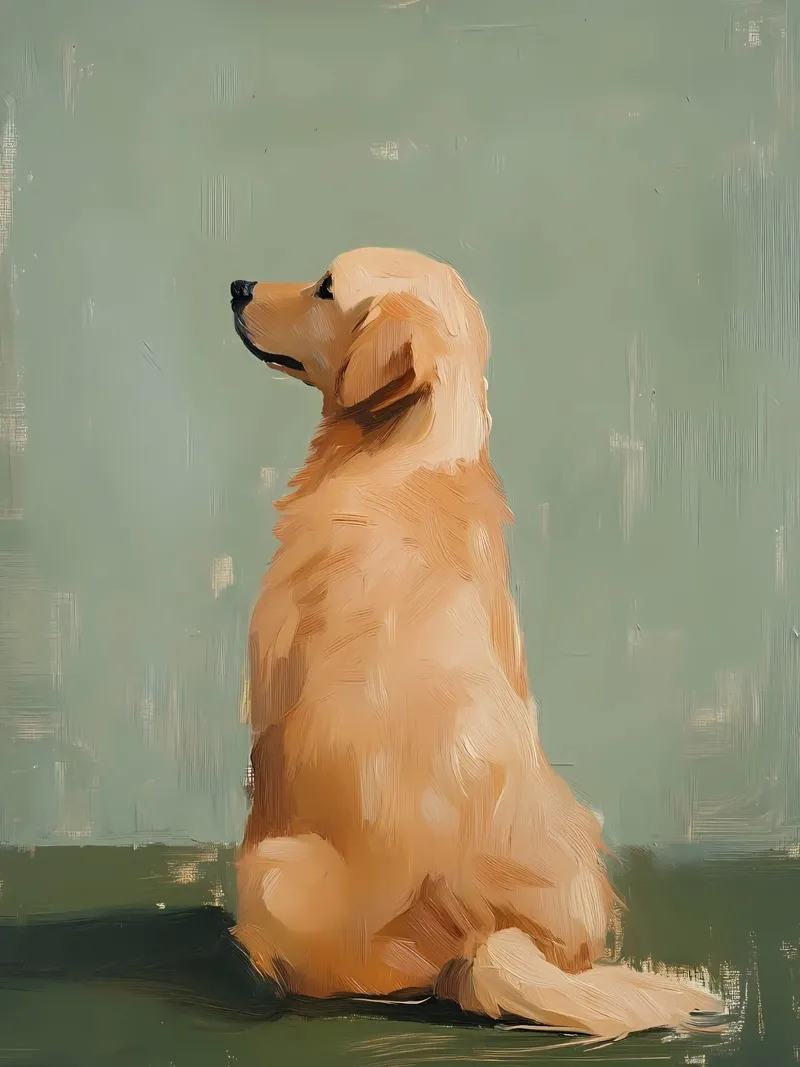 Golden Retriever plexiglass da IamHomeStudio