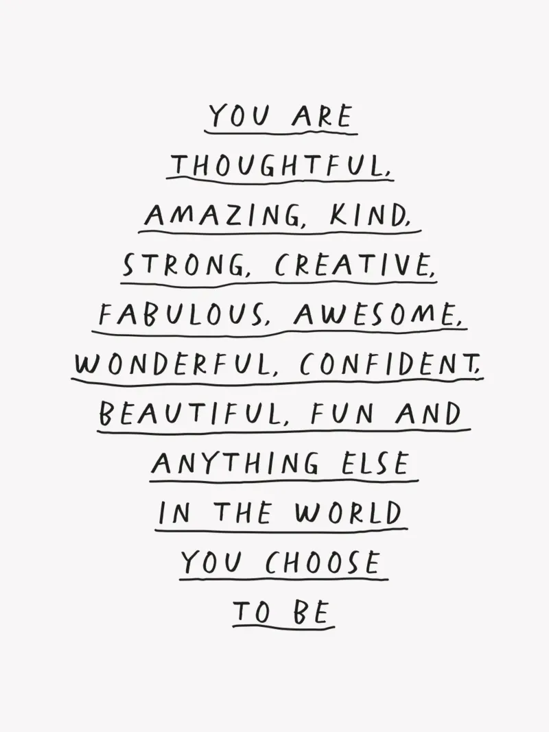 You Are Thoughtful, Creative, Kind, Wonderful and Beautiful canvas by THE MOTIVATED TYPE