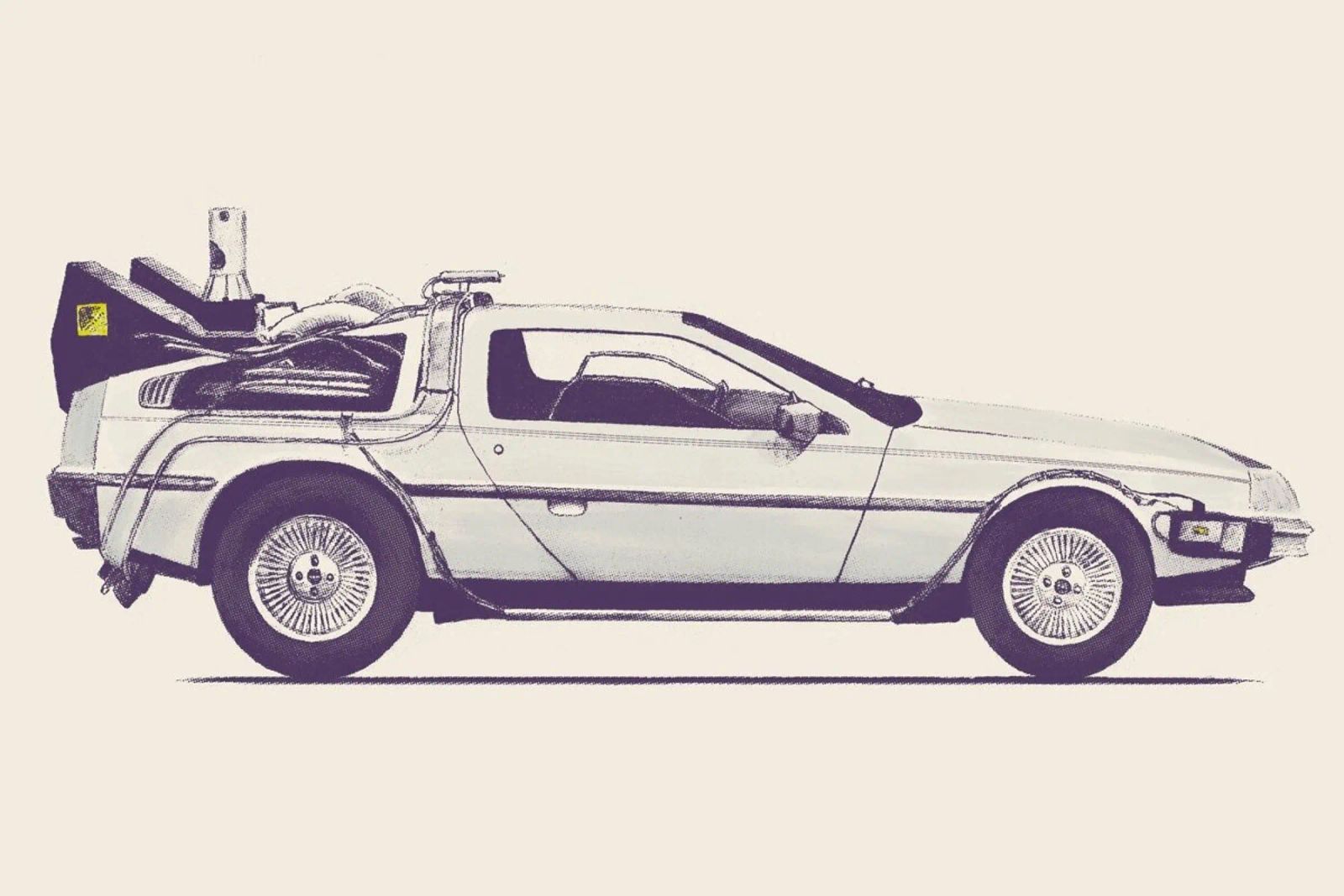 Delorean - Back to the Future poster de Florent Bodart