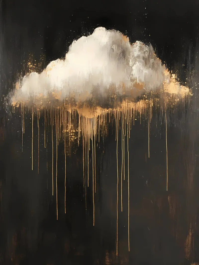 Moody Cloud painting carta hahnemühle da IamHomeStudio