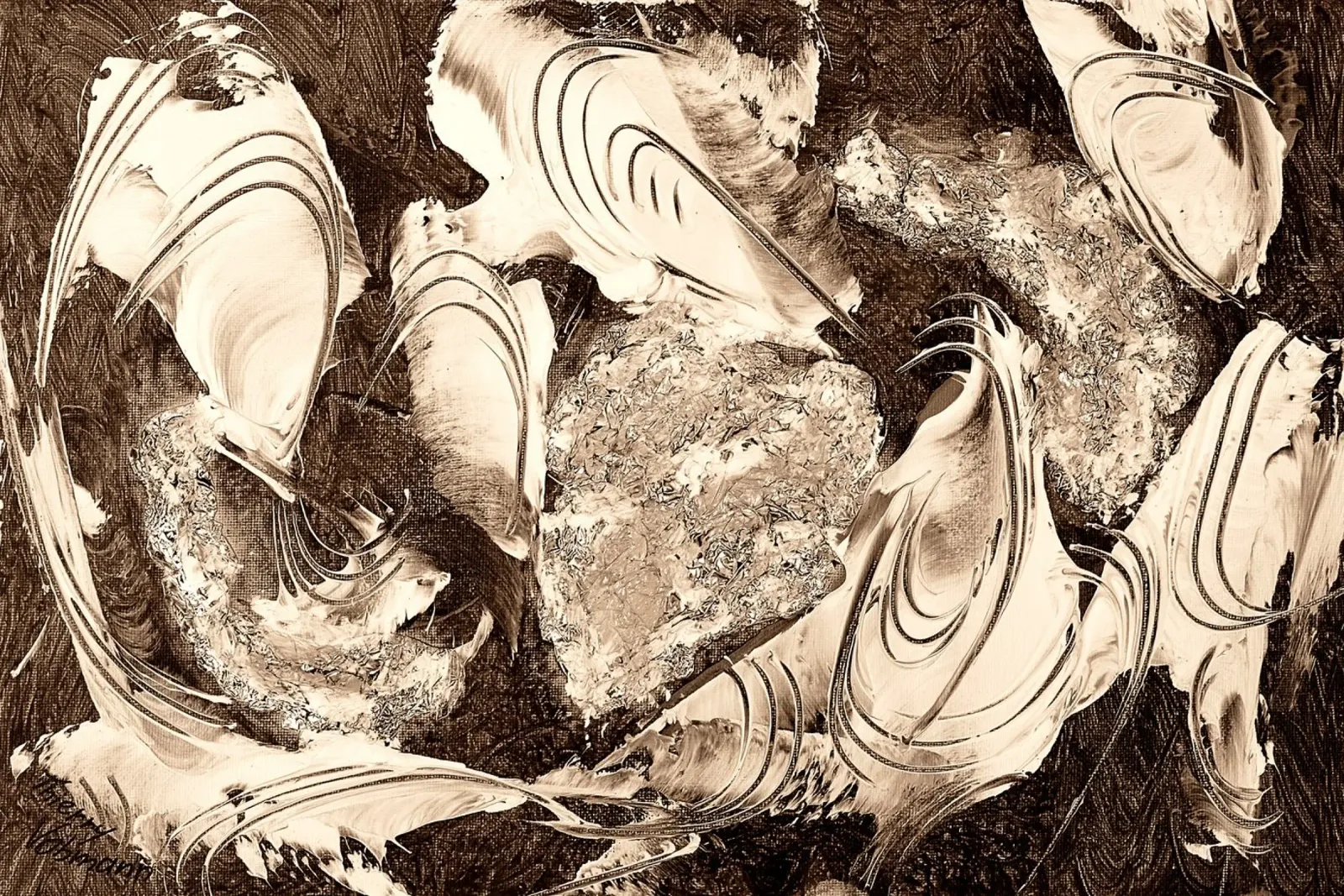 SEPIA 36 pellicola backlit da Thierry Vobmann Abstract painting