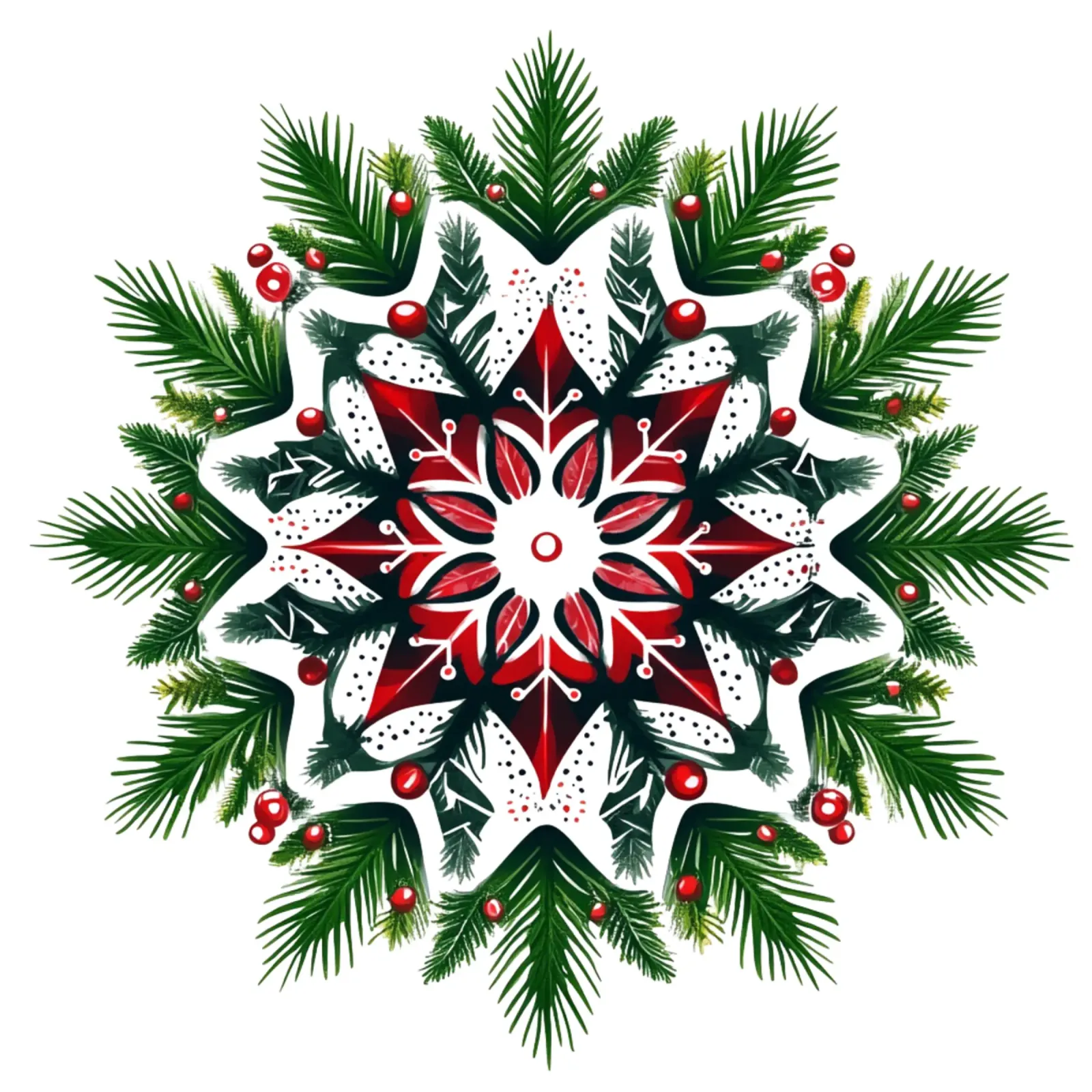 Mandala de Noël panneau forex de Spiritual Touch