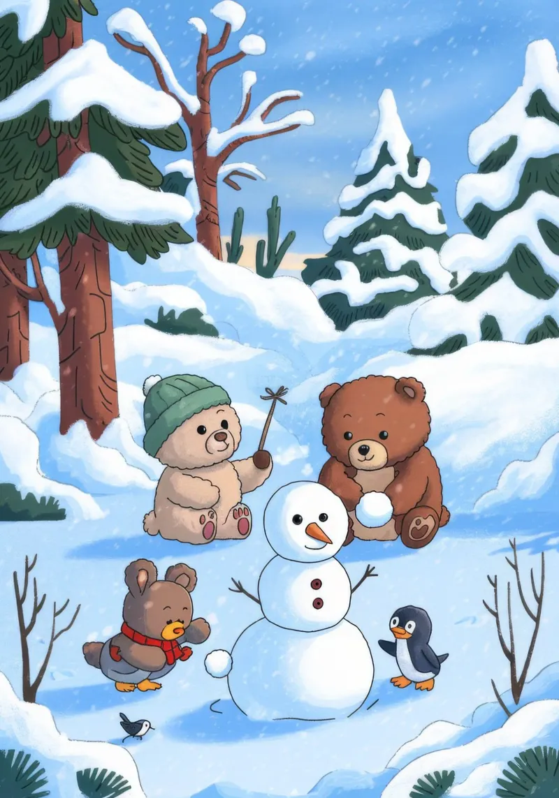 Raduno festivo nel paese delle nevi poster con telaio in legno da Timeless Huse