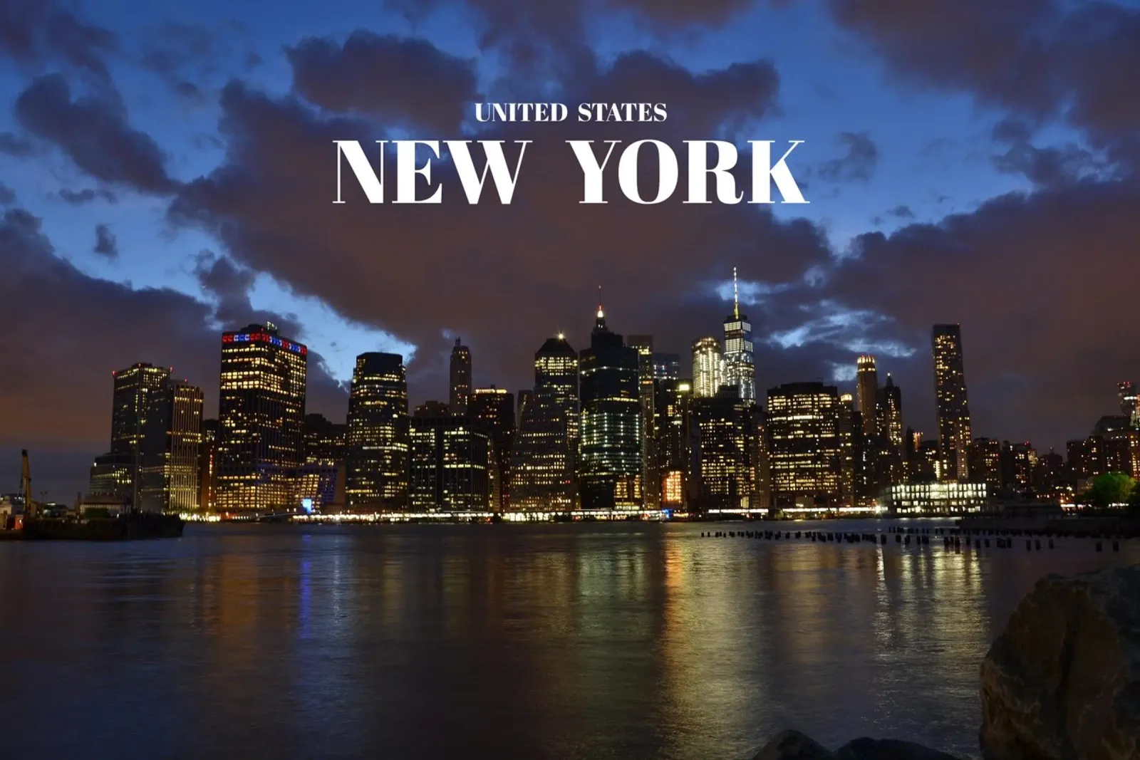 New York di notte - Stati Uniti pellicola backlit da surfer28