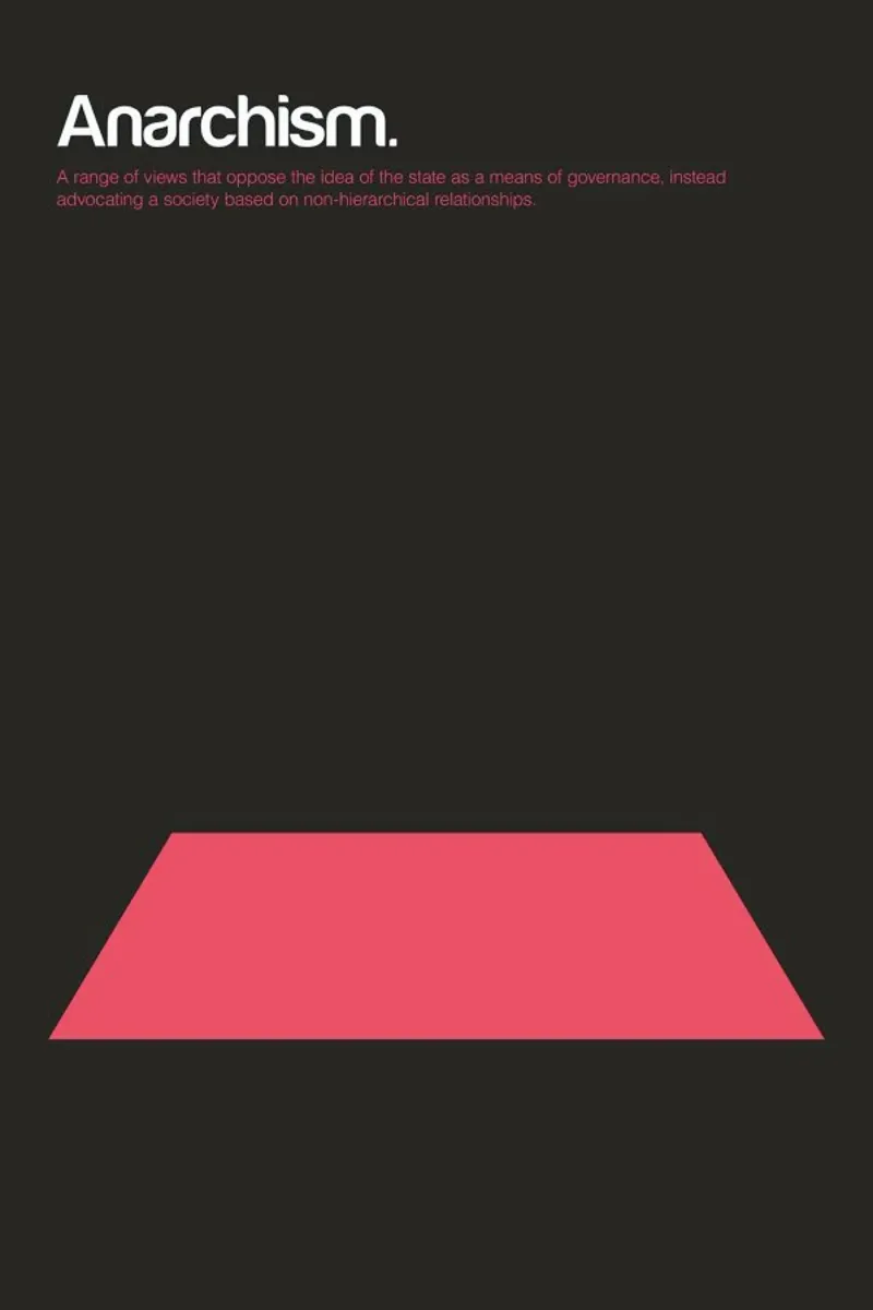 Anarchism poster by Genís Carreras