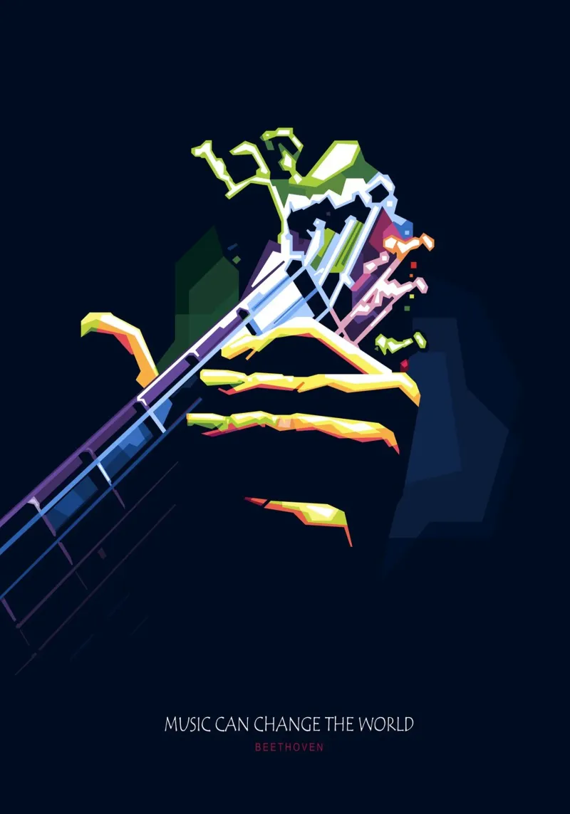 Music can change the world poster by Alkahfsmart