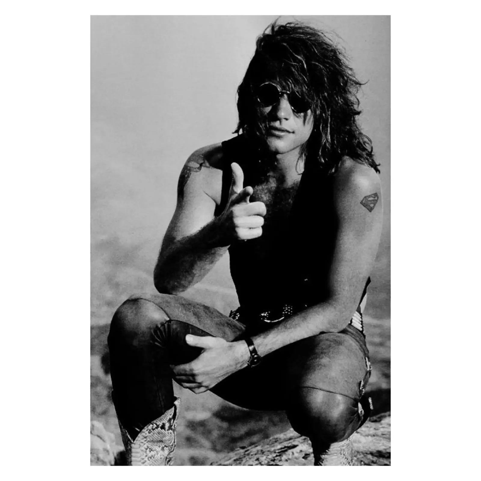 Cool Bon Jovi poster con telaio in plastica da avissta