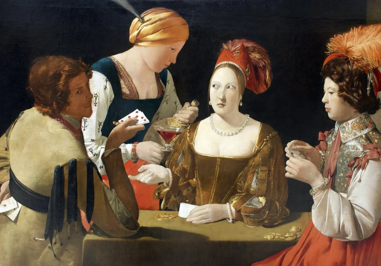Georges de La Tour - The Card Sharp with the Ace of Diamonds canvas by Timeless Artworks
