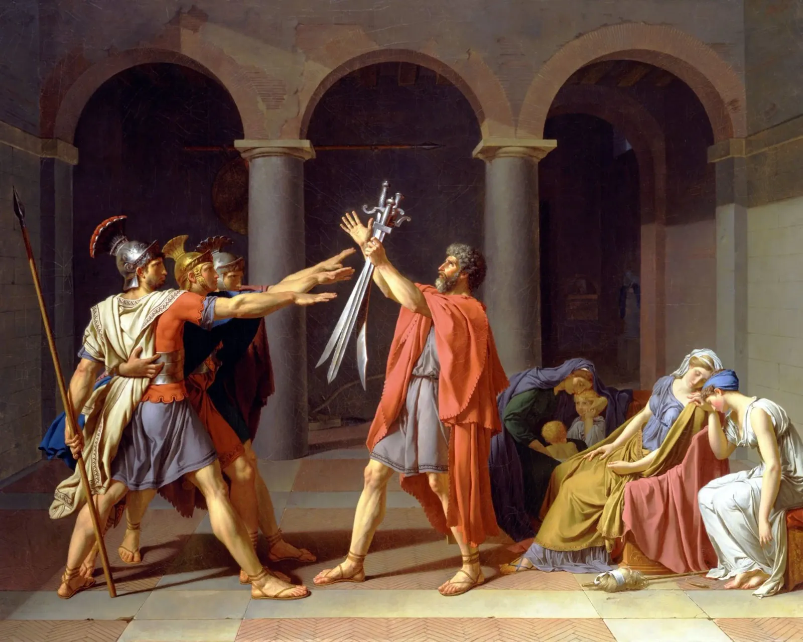 Jacques-Louis David - Giuramento degli Orazi pellicola backlit da Timeless Artworks