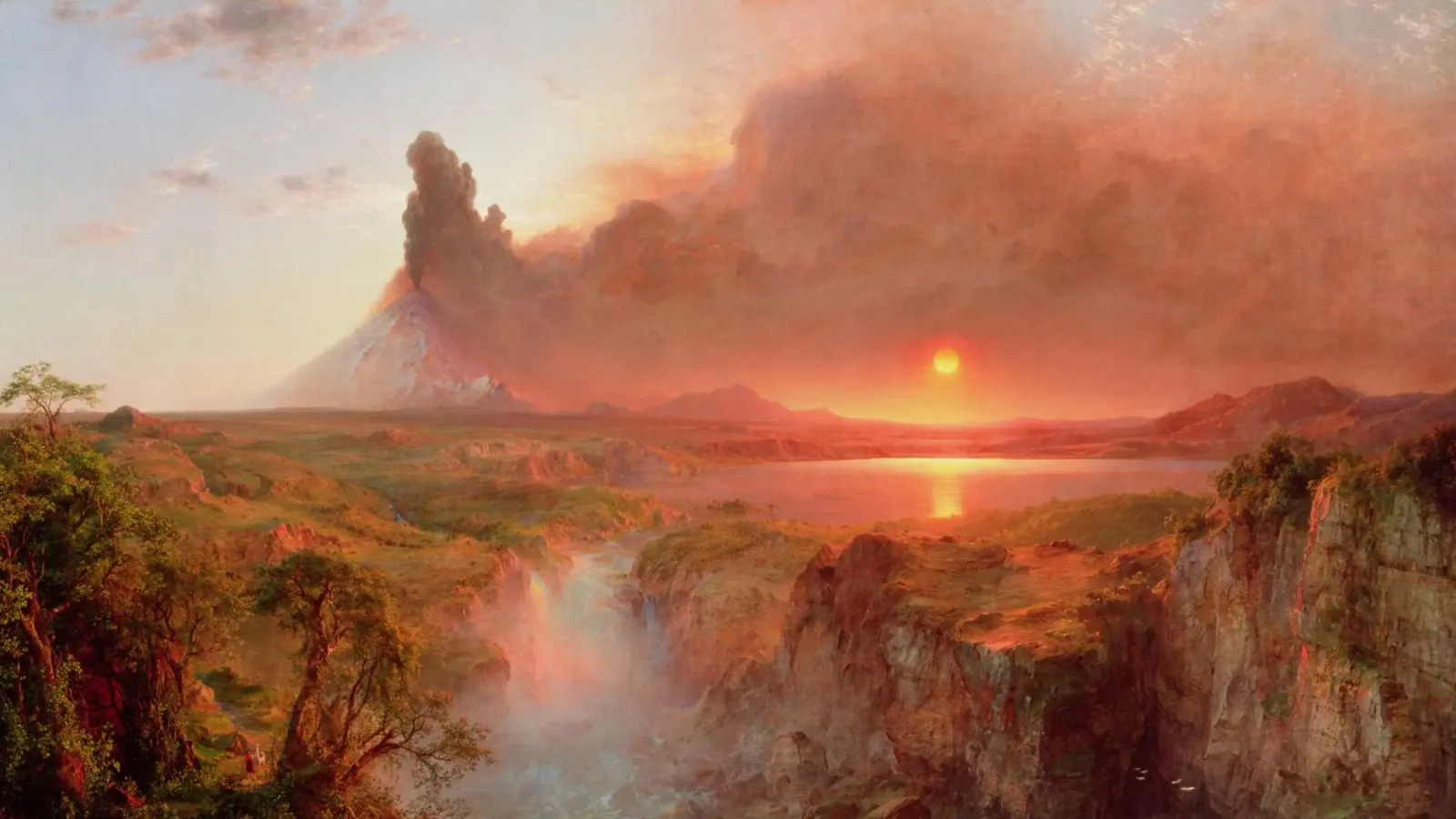 Chiesa di Frederic Edwin - Cotopaxi pellicola backlit da Timeless Artworks