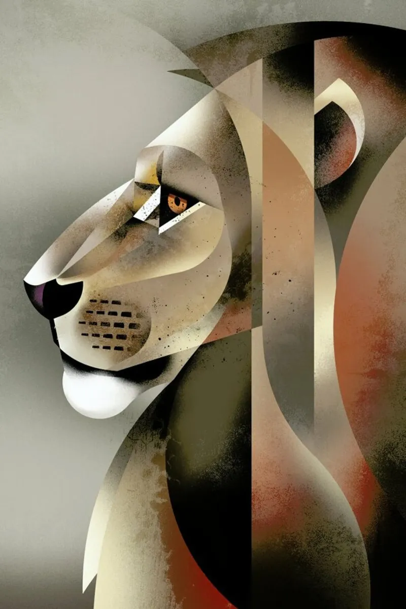 Lion pellicola backlit da Dieter Braun