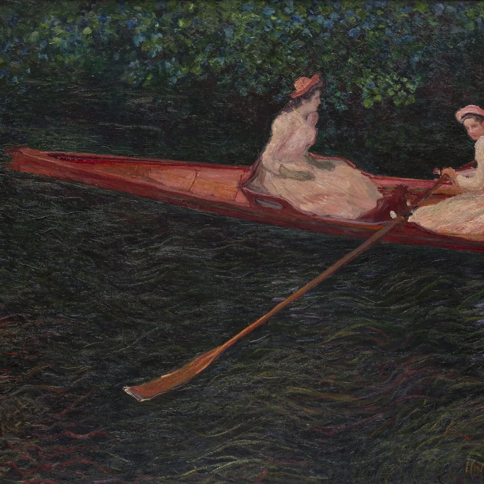 Claude Monet - In barca sul fiume Epte pellicola backlit da Timeless Artworks