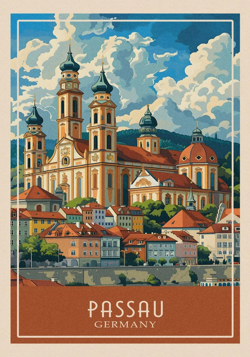 Passau Germany tela con Cornice a cassetta da Travelstudio