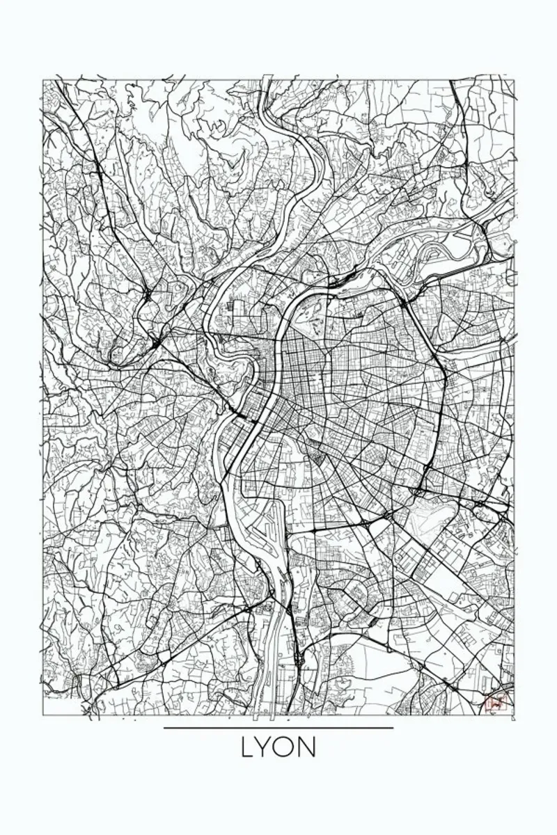 Lyon Minimal poster da Hubert Roguski