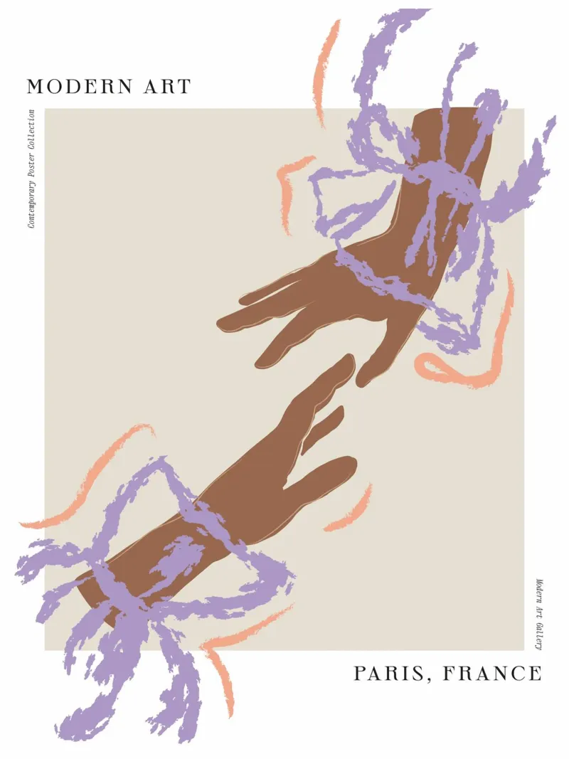 Harmonic Lines No 28 poster con telaio in alluminio da treechild