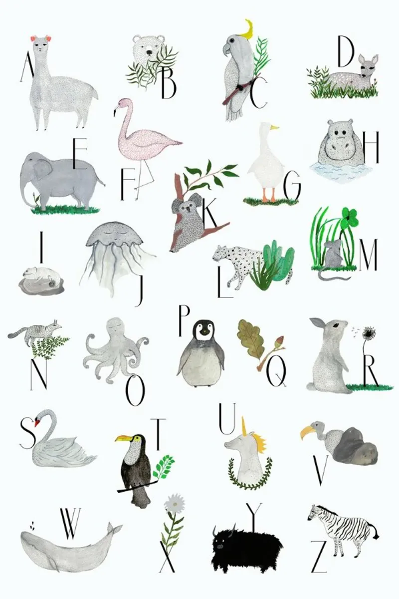 Animals with Letters plexiglass da Atelier Mave