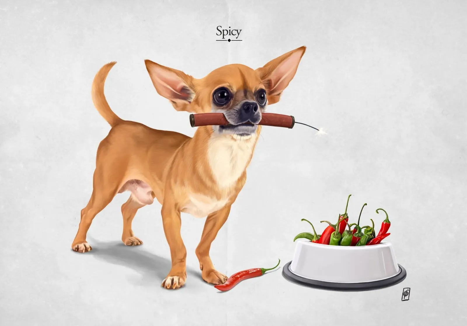 Spicy (Titled) pellicola backlit da Rob Art | Illustration