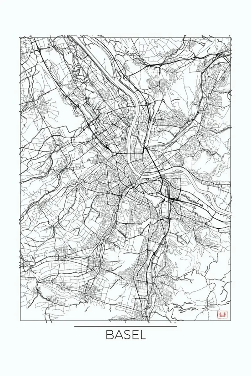 Basel Minimal Acryl-Glas von Hubert Roguski