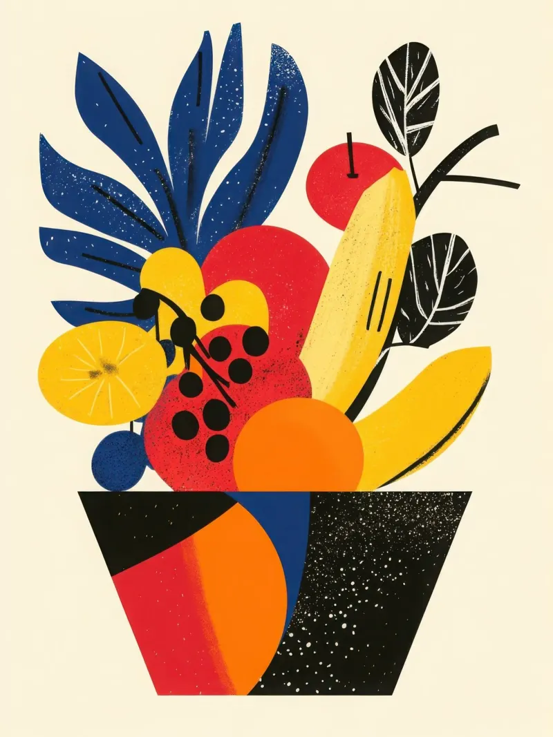 Corne d'Abondance Tropicale - Un vortice di sapori pellicola backlit da Pop and Fruits - Affiches & posters