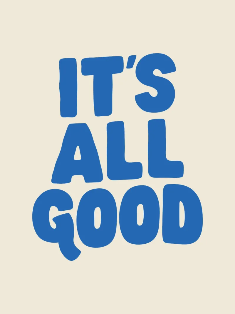 Alles ist gut Positiv Minimalistisch Inspirierend Typografie Hahnemühle von THE MOTIVATED TYPE