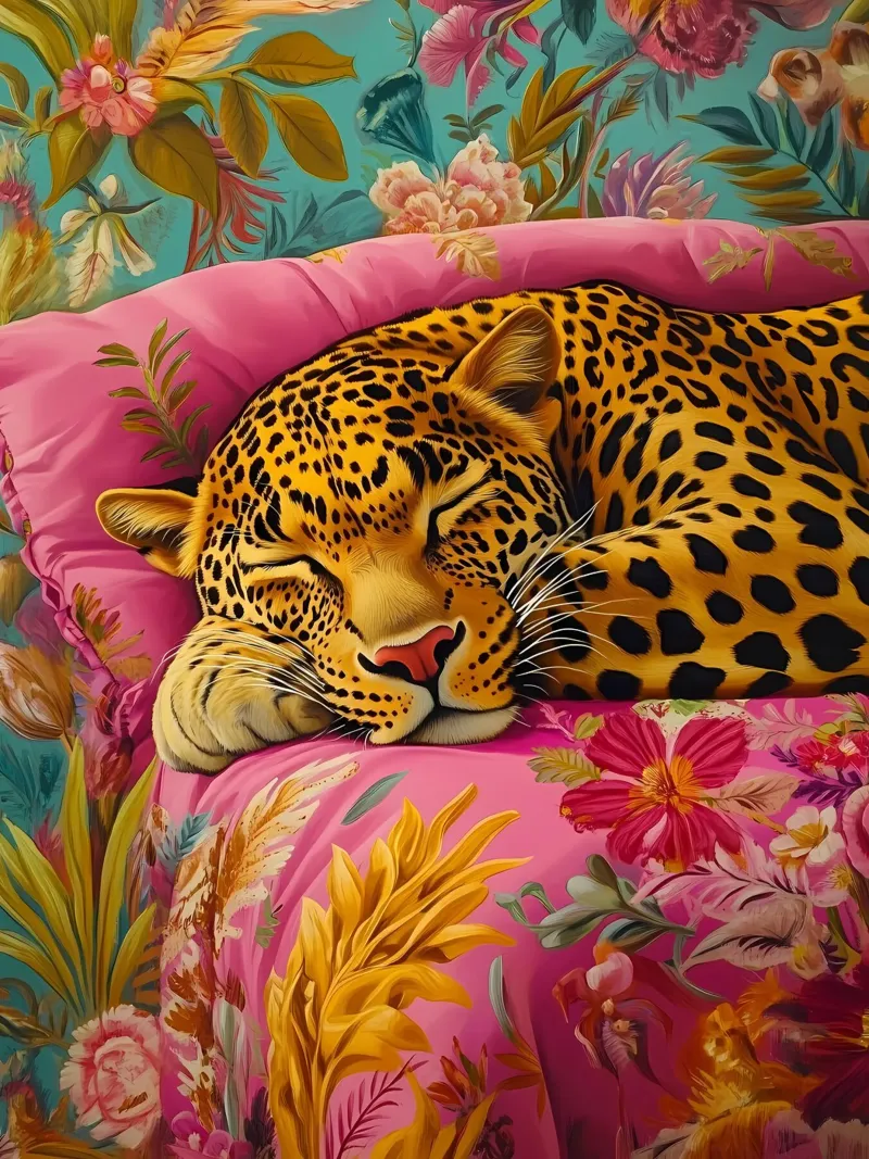 Tigre addormentata alluminio dibond da IamHomeStudio