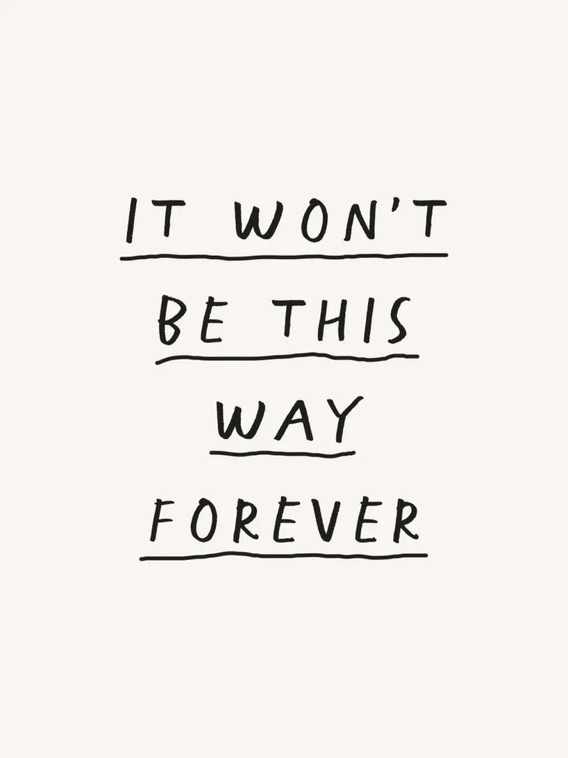 It Won't Be This Way Forever Hopeful Minimalist Inspiring canvas by THE MOTIVATED TYPE
