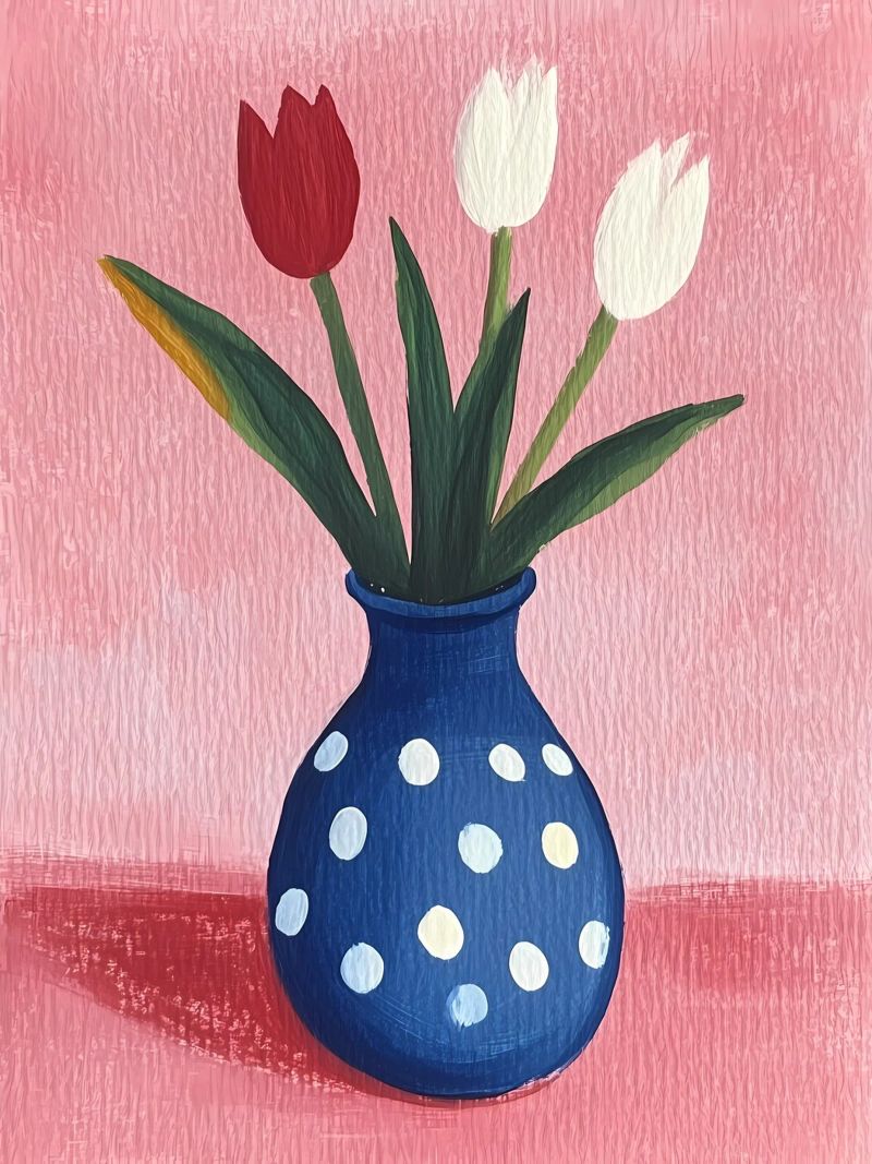 Tulipani carini in vaso poster da Olga Wildrose