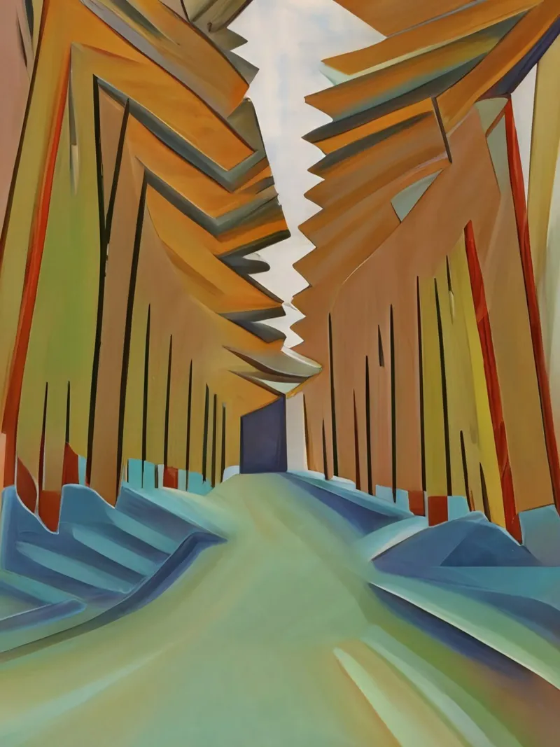 Escursione_nella_foresta_1 plexiglass da Abstract Art by LK