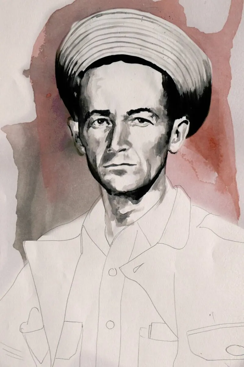 Woody Guthrie aluminium-dibond van David Diehl