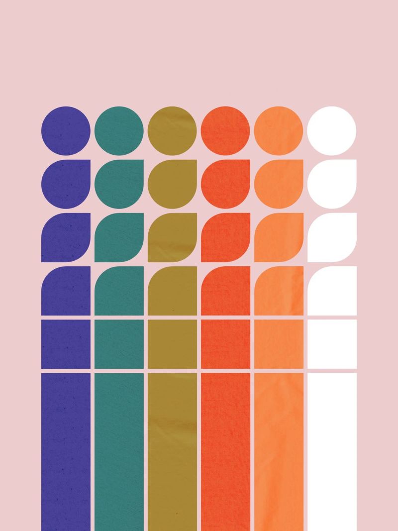 Color Balance - Art abstrait géométrique inspiré du Bauhaus poster de showmemars