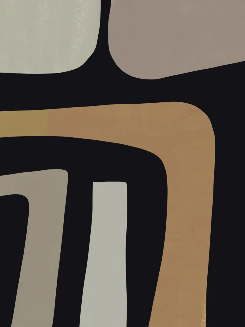 Grijs abstract arrangement canvas van Little Dean